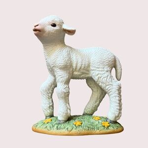 Easter Vintage 1983 lamb figurine By Andrea Sadek Japan | Porcelain 5 inches